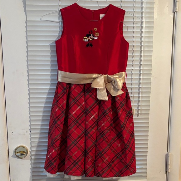 Disney Other - Disney Minnie Mouse Red Dress with Gold  Bow